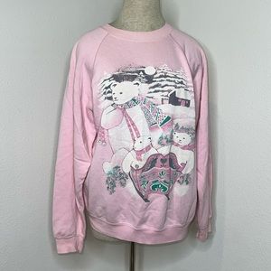 🔹 Vintage Polar Bear Crewneck Sweatshirt